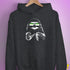 Pride Sloth Aromantic Flag Sunglasses Hoodie - Dark Grey Heather